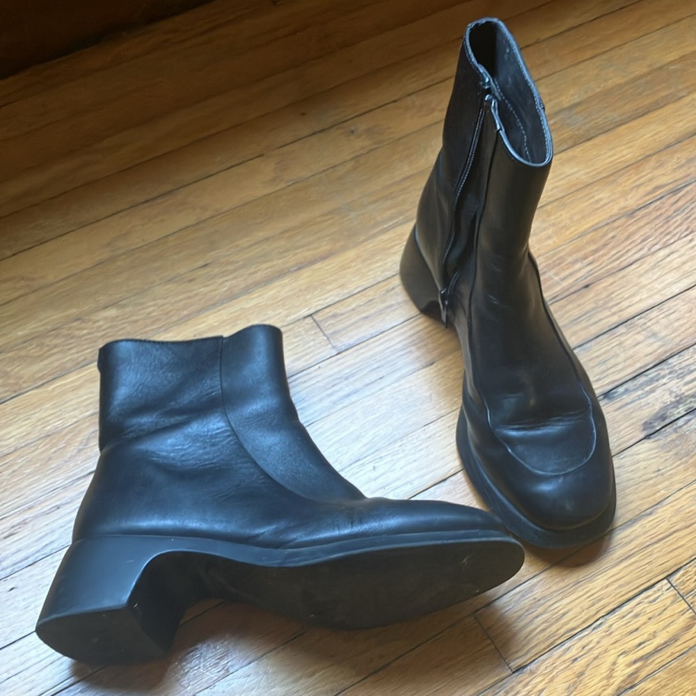 Camper Black Leather Boots